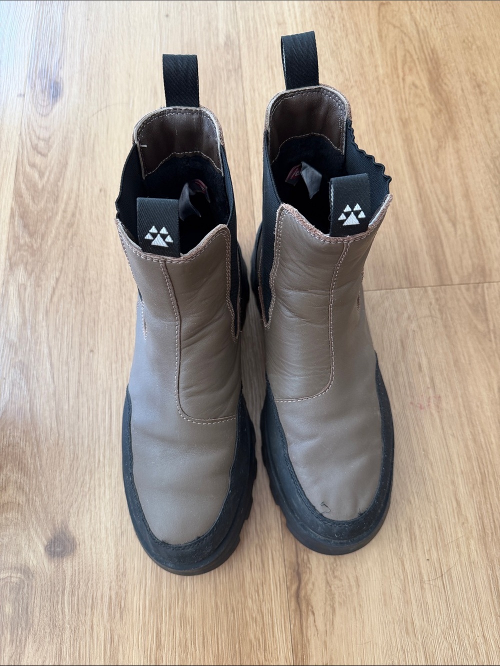 Cougar Shani Taupe and Black Chelsea Rain Boots